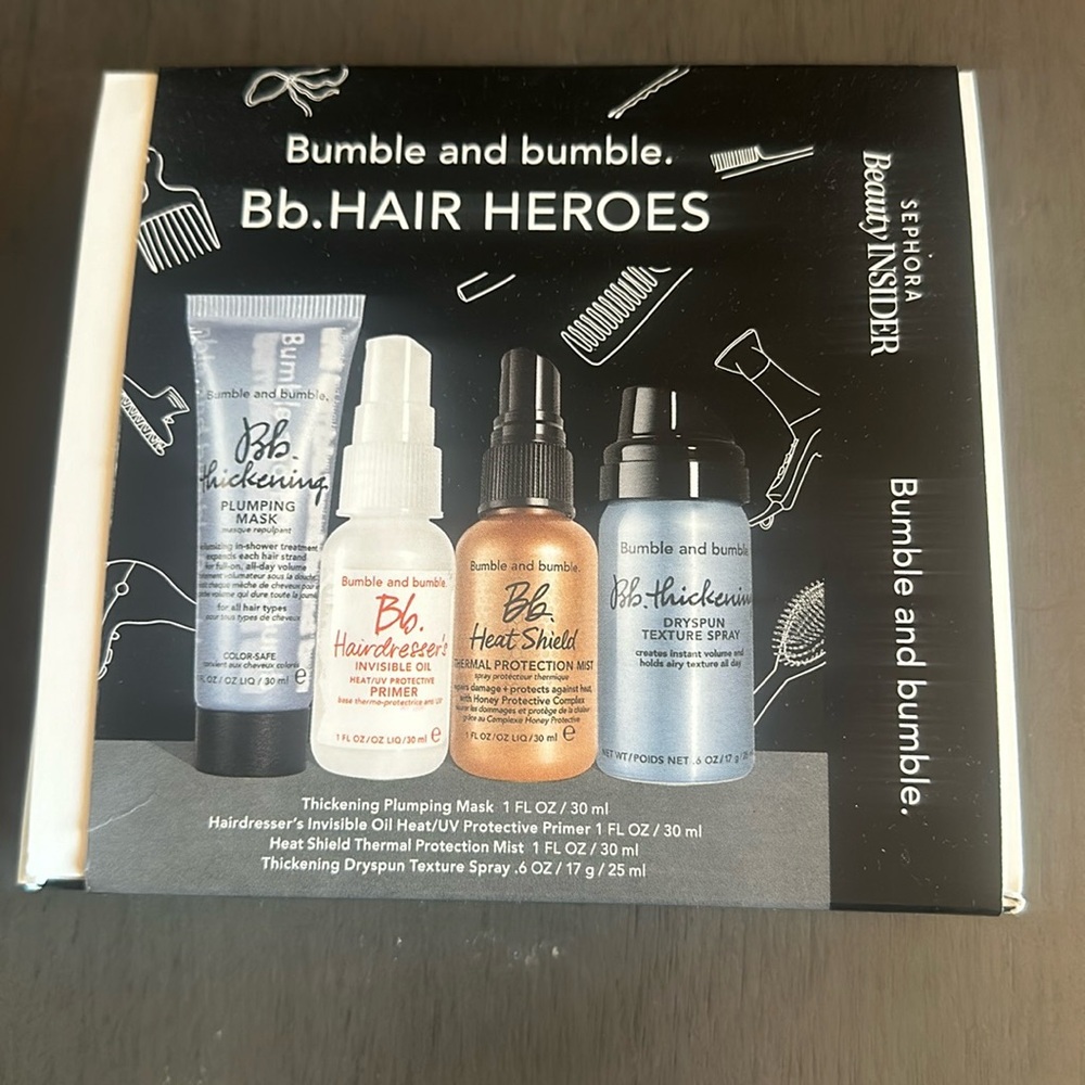 🆕Sephora insider bumble and bumble 4 piece set with free gift glow recipe.